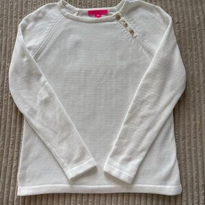 Lilly Pulitzer White Pippin Chenille Sweater Small